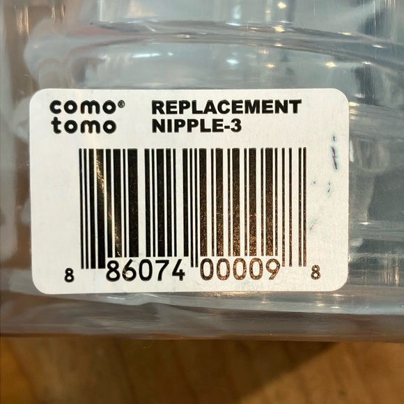 Como Tomo fast flow 6+ mo Replacement Silicone Nipple box of two - Clear - Picture 6 of 10